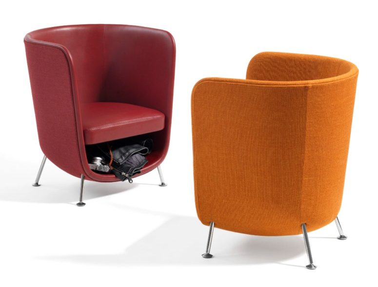 cool armchair Intended mostly for public spaces, Pocket can be also used at home for a cool look and comfort