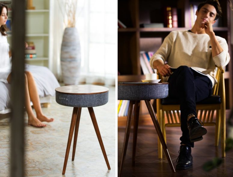 simple furniture piece The design is simple and modern, there are wooden legs and a wooden top and the whole piece is covered with fabric