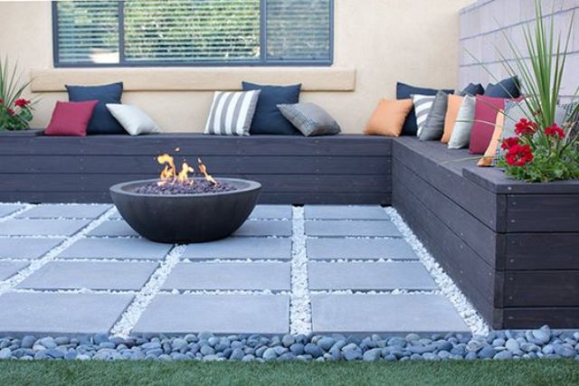 27 Comfy L-Shaped Benches For Outdoors - DigsDigs