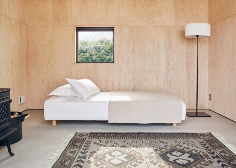 The inner wall surfaces are left untreated allowing the occupant to personalize the interior, and I love that warm look The inner wall surfaces are left untreated allowing the occupant to personalize the interior, and I love that warm look