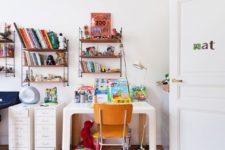 08 The kid’s room is bright and colorful, with various pattern and comfy furniture