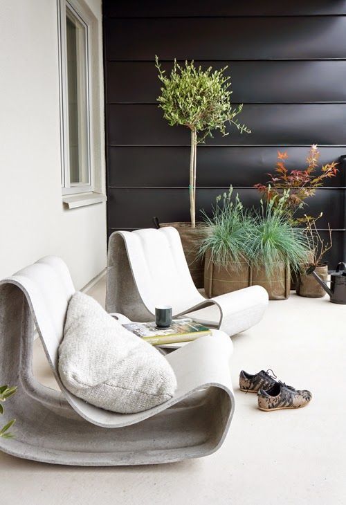 awesome Loop chairs with comfy pillows will be ideal for any patio