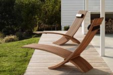 13 chic sculptural teak loungers for a modern outdoor space