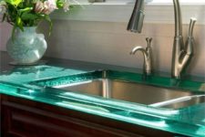 14 green glass kitchen countertops look stunning and unique