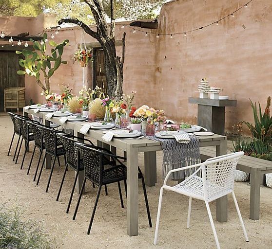 Outdoor Wooden Table With Metal Chairs  : Blue Metal Garden Patio Table & 2 Chairs.
