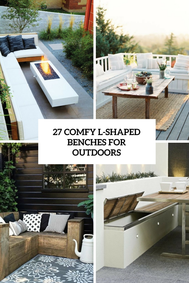 comfy l shaped benches for outdoors cover