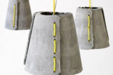 concrete outdoor pendant lamps by Rainer Mutsch