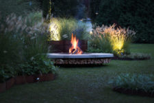 outdoor fire pit with firewood storage by AK47