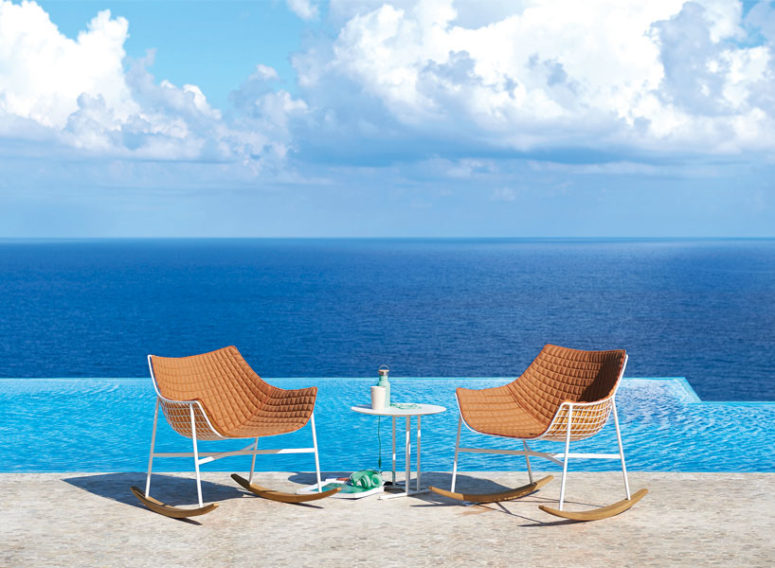 Summerset Rocking Armchairs are ideal for outdoors and can easily fit any modern space thanks to their design