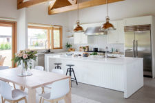 01 This cute farmhouse has a strong scandinavian flavor, lots of white in decor and some pastel touches