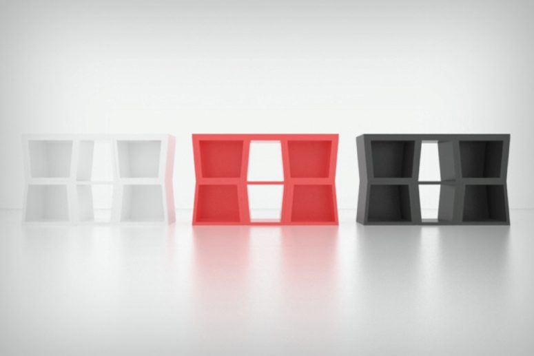 Ubik furniture combo is a unique idea comprising storage space and a table with chairs when you need them, and all of that won't take much space Ubik furniture combo is a unique idea comprising storage space and a table with chairs when you need them, and all of that won't take much space