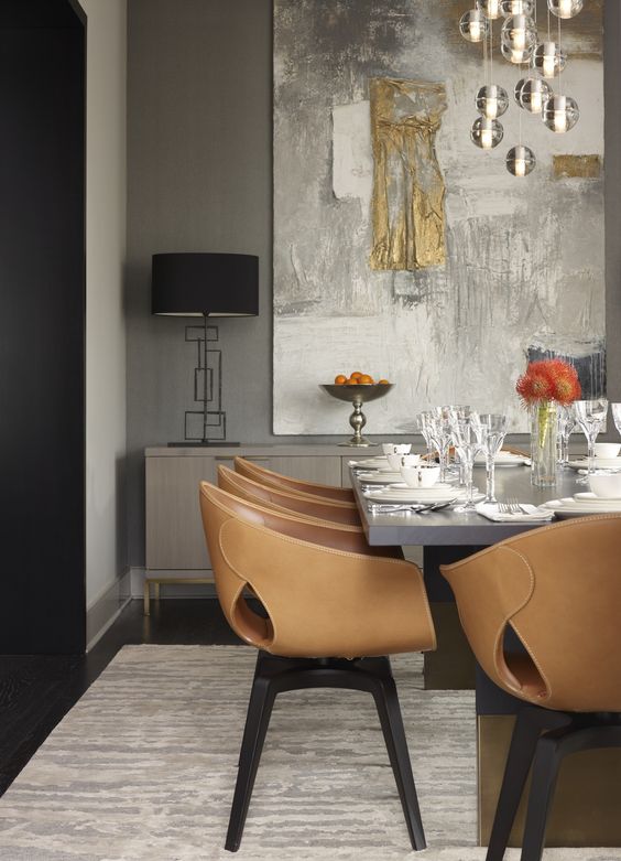 Leather modern dining clearance room chairs