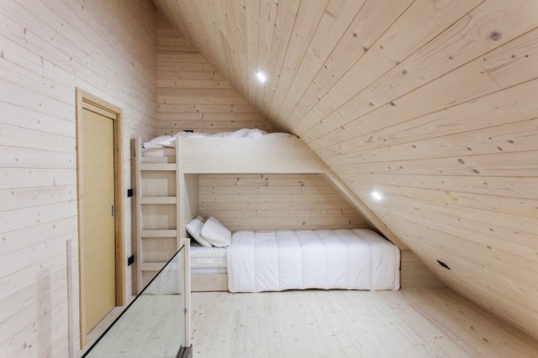 attic bedroom There's an attic sleeping area to fit under the roof, it's difficult to imagine a space cozier than that