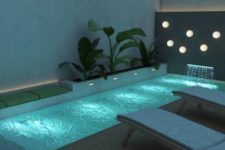 13 inner lights, some LEDs on the walls and some sphere lamps