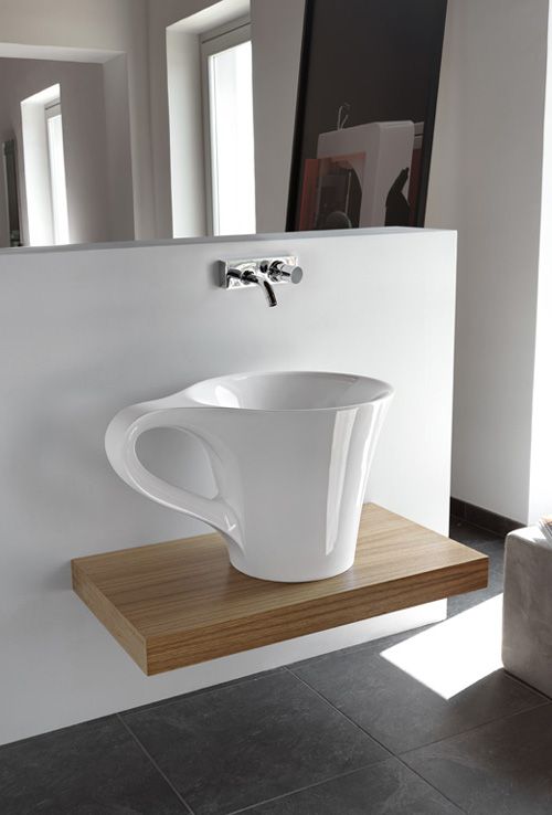 Extraordinary Bathroom Washbasin Sink Cup Shape Furniture Modern Design