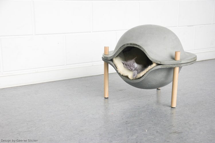 concrete cat home by Geerke Sticker (via www.digsdigs.com)