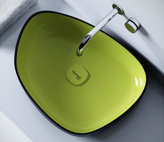 colorful sinks by Olympia Ceramica (via www.digsdigs.com)