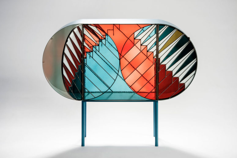 Stained Glass Credenza by Patricia Urquiola and Federico Pepe (via design-milk.com)