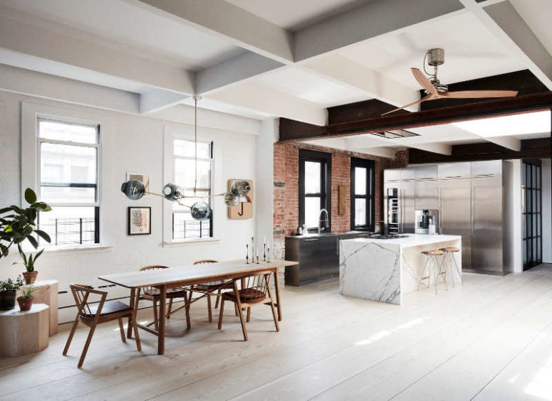 Modern Scandinavian Meets Industrial Loft Digsdigs