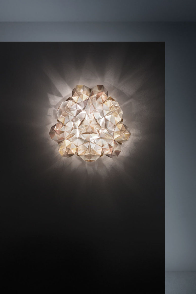 Each piece really looks like diamonds or crystals wherever they are attached to the wall or ceiling Each piece really looks like diamonds or crystals wherever they are attached - to the wall or ceiling