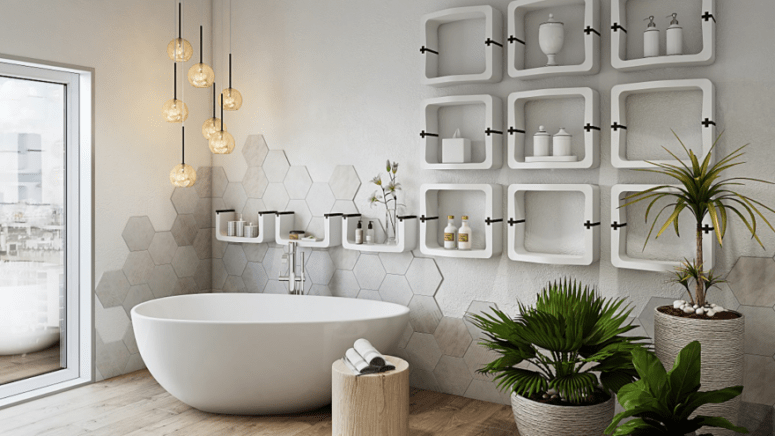 modular bathroom storage idea The modules are lightweight, antibacterial, waterproof and with modern design that can easily fit any space from a bathroom to a bedroom