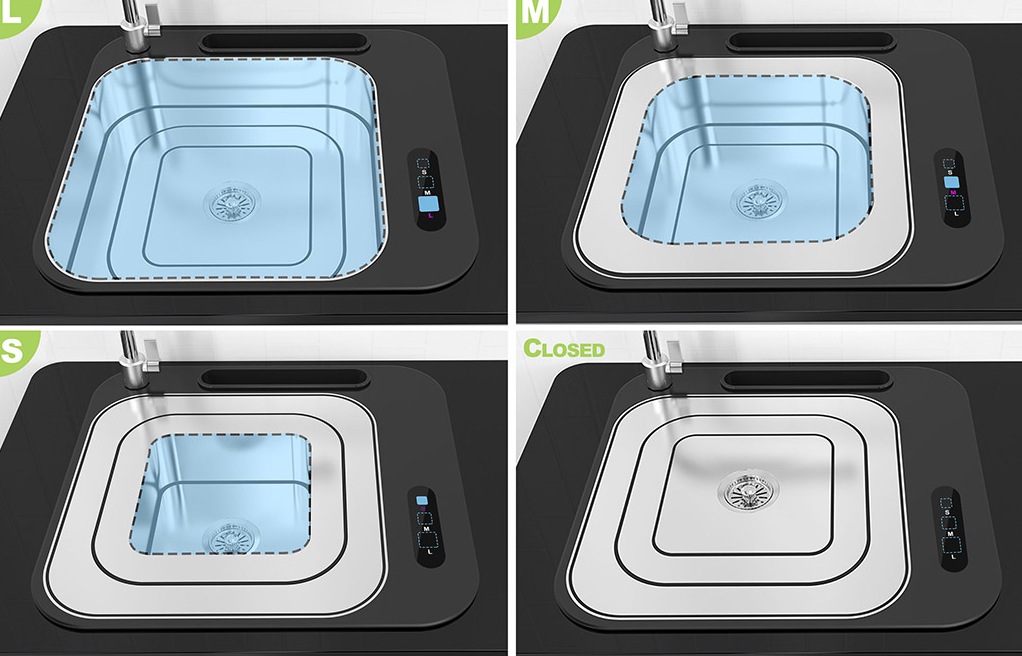 The sink is composed of three metal layers, and you can choose the size according to the items that you need to wash