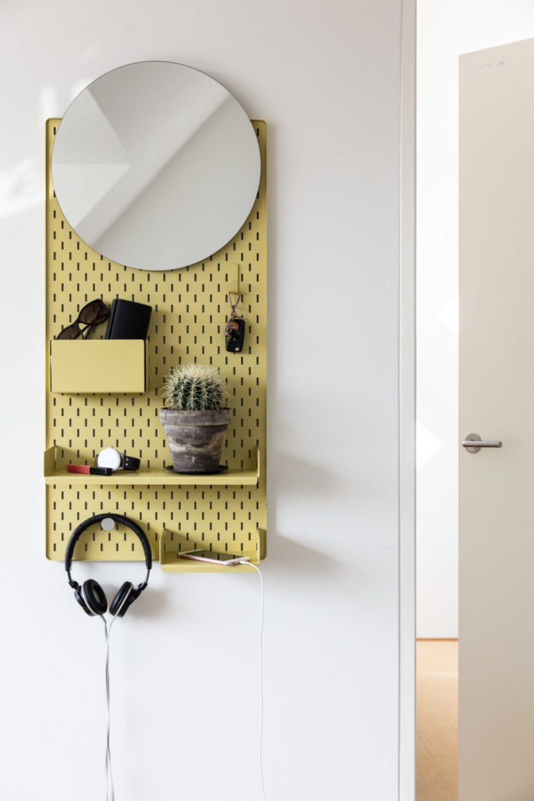 nice storage shelves for small things Frame is a colorful storage piece with a mirror, it's ideal for storing small things and accessories