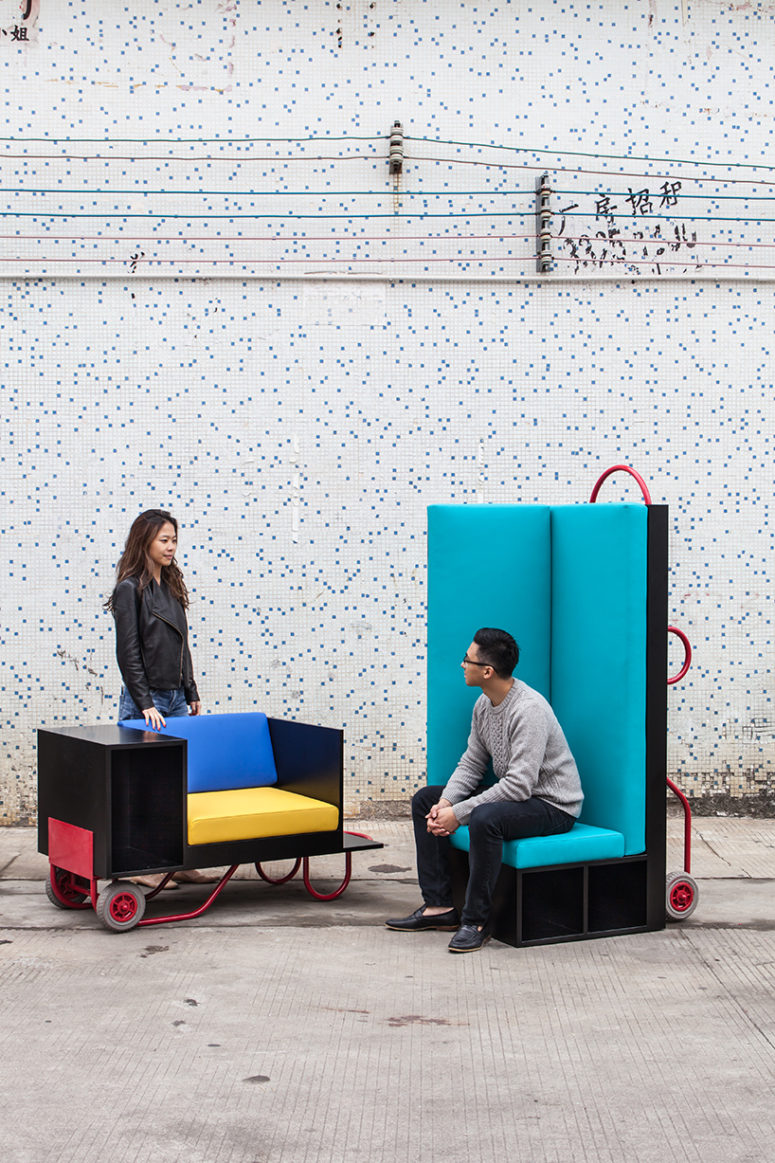 The seatings look bold and fresh, it's an interactive and dynamic combo