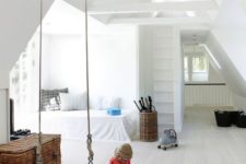05 a swing can serve an additional space divider in a kid’s room