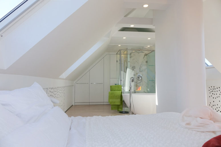 Attic windows provide much light