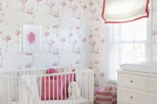 09 pink flamingo wallpaper is an interesting solution for a girl’s nursery
