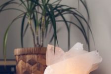 15 a blush crystal lantern with a soft glow is great for a boho interior