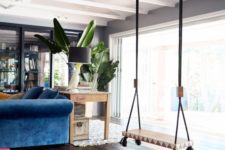 15 paint and accessorize your swing to fit the space decor and make it even more eye-catching like here