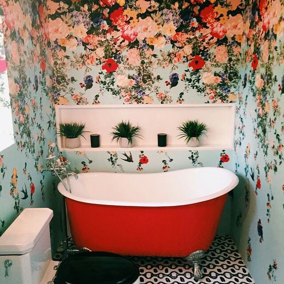 30 Stylish Ways To Use Floral Wallpaper In Your Home DigsDigs