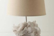 20 white geode base lamp with a neutral lampshades will fit any modern interior