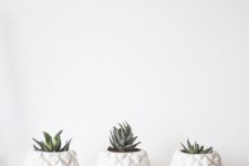 36 white pineapple ceramic pots look cute and modern