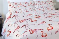 29 flamingo print bedding will remind your of your beach holiday