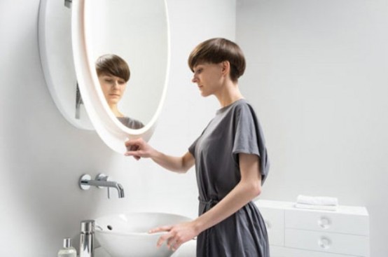 ELLA, El, DOT mirrors that extend off the wall (via www.digsdigs.com)