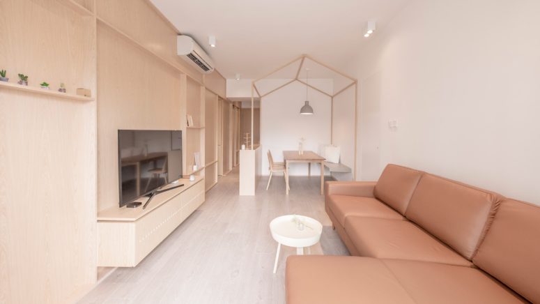 Modern Apartment With Unifinished Aesthetics