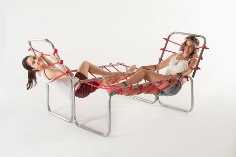 This outdoor furniture collection is created with a minimalist approach and is aimed at connecting people