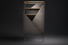 01 Tuxedo is a luxurious storage piece that is amazing not only because of its unique design but also due to its functionality – it’s a cabinet and desk in one