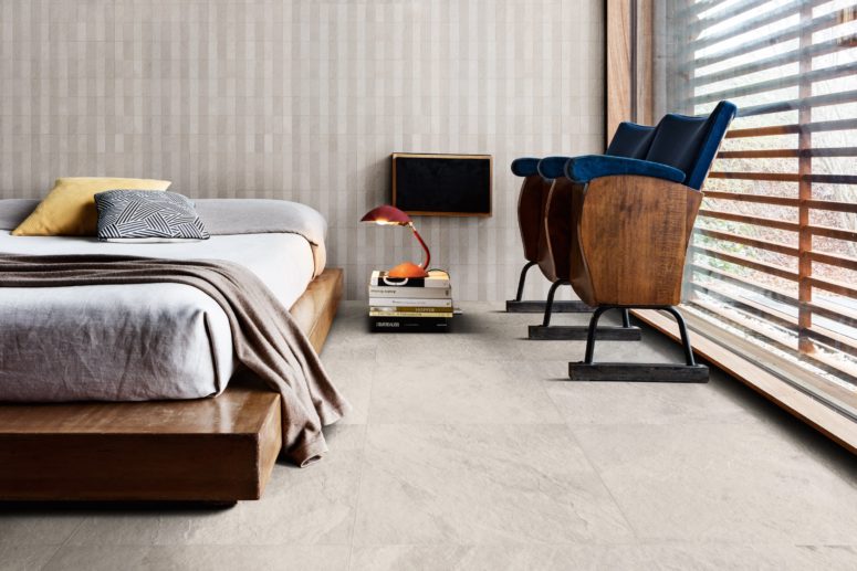 Mystone Ardesia is inspired by natural limestone, is available in different sizes and mosaic options