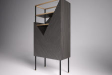 02 The creative design of the cabinet allows to hide what you don’t want to use and show off the most precious items