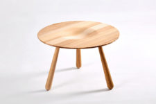 minimalist coffee table made of wood