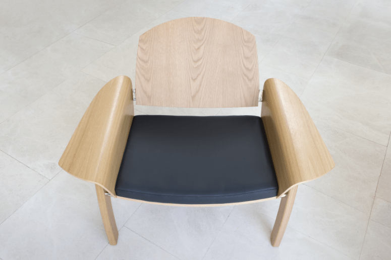 Enjoy comfortable sitting on the chair and put your arms on the curved wooden armrests