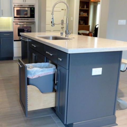 To Hide A Trash Can In Your Kitchen, Kitchen Island With Trash Storage
