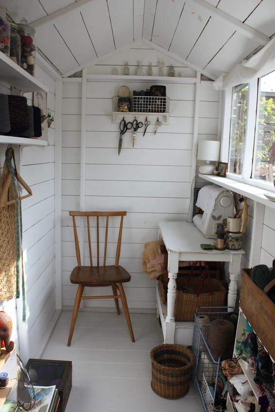 22 a tiny sewing room can be your hobby oasis use your she shed the best way possible