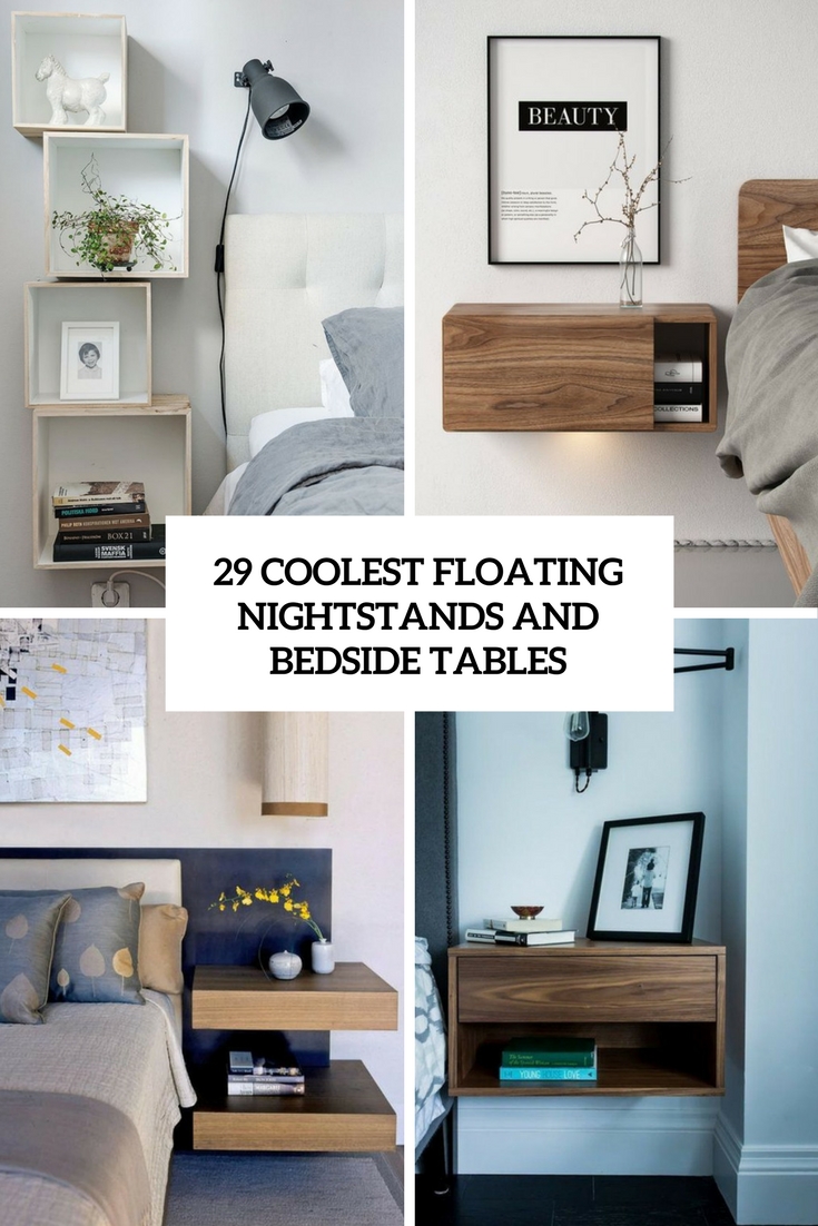 Floating shop bedside cabinets