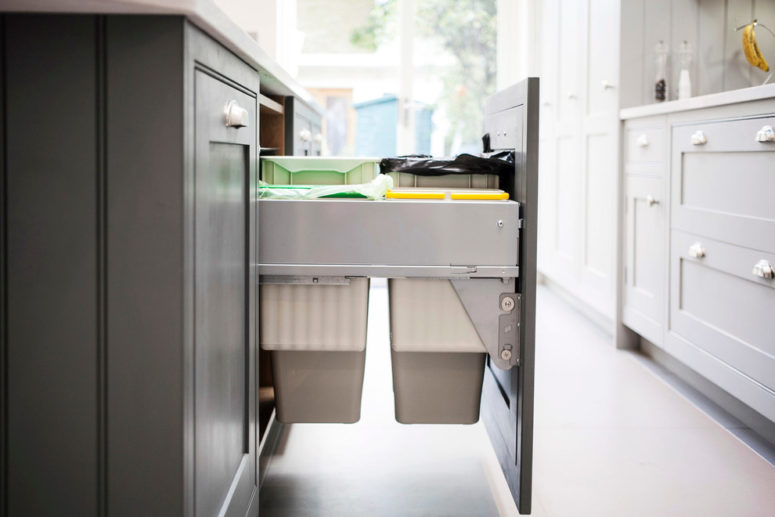 41 Sneaky Ways To Hide A Trash Can In Your Kitchen DigsDigs