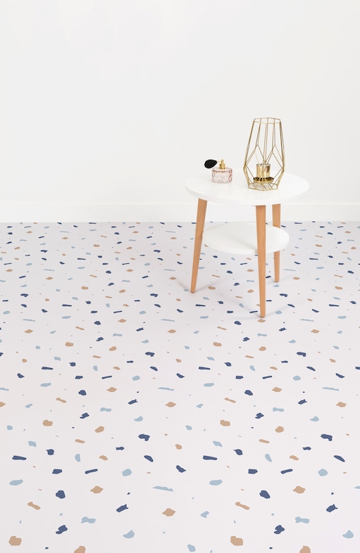 Fleck floors in neutral shades will fit many modern spaces